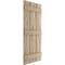 Ekena Millwork Rustic Three Board Spaced Board-n-Batten Riverwood Faux Wood Shutters, 17 1/2W x 76H, PR SHUBSS17X76RWPR - alternate 3
